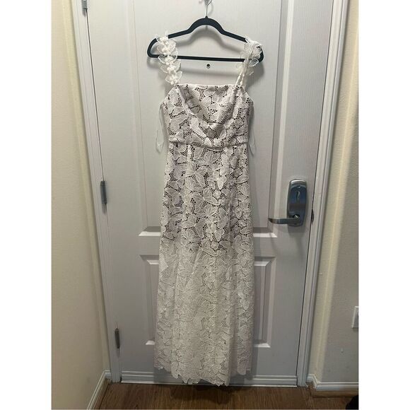 ELLIATT Symi Lace Maxi Dress In White Bridal Bachelorette 👗size S NWT$448 - Picture 10 of 13